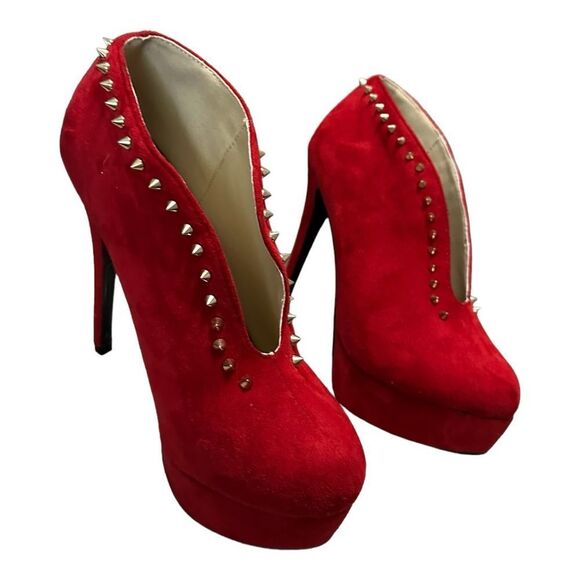 Chase & Chloe red stiletto 5” heels size 9 - Picture 1 of 9